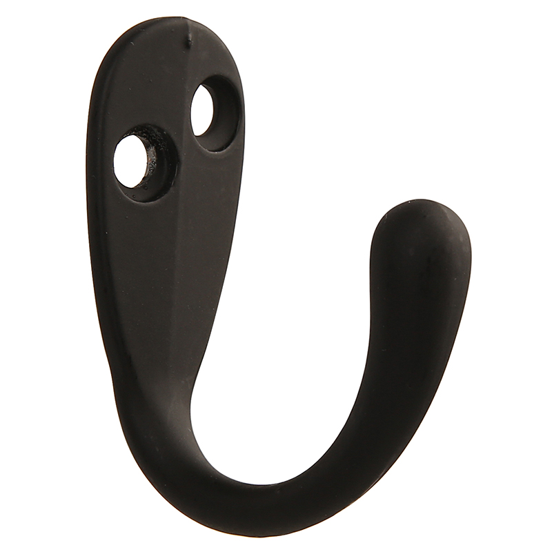 1pc Kapstok Wandmontage Haken Kledingrek Robe Hook Zinklegering Meubels Haak Voor Thuis Jassen Hoed Kleerhanger handdoek Sleutels: Black