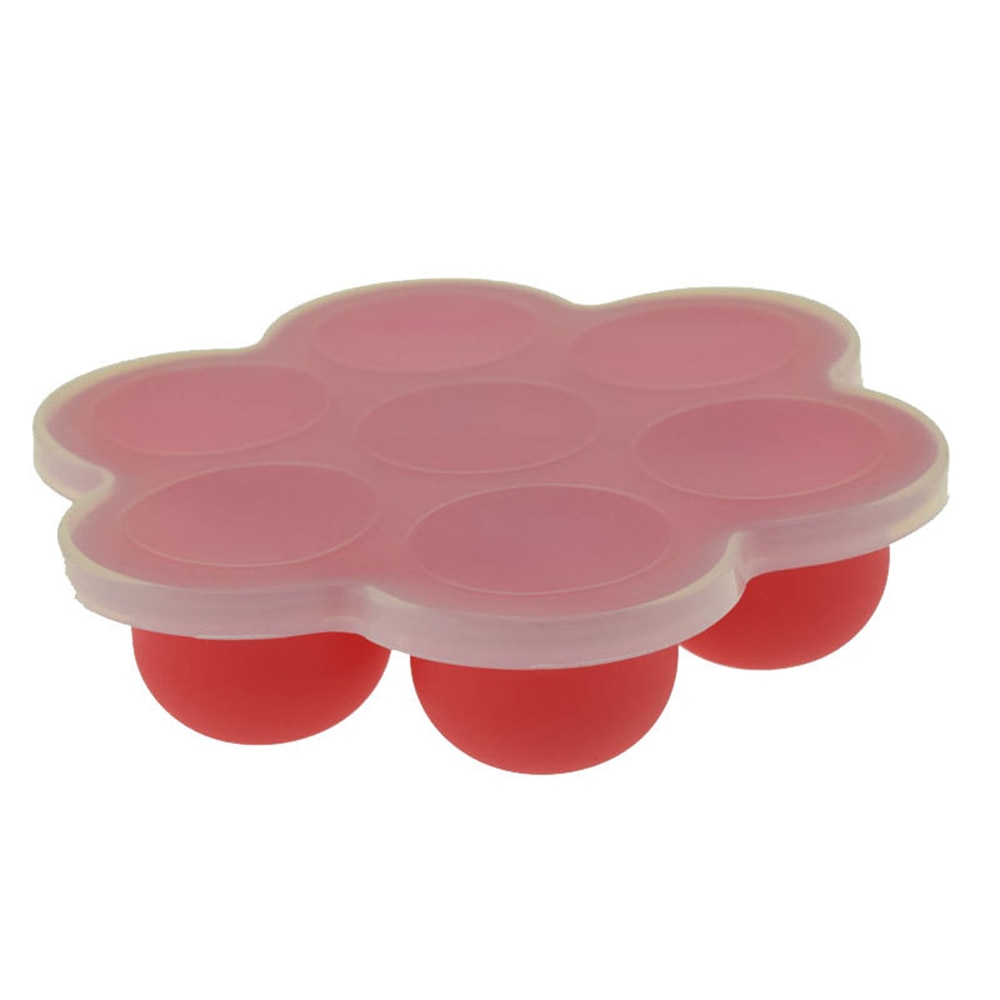Récipient alimentaire en caoutchouc de silicone pour bébé, boîte de stockage de lait de sein de Fruit de bébé, congélateur plateau bac à légumes accessoires de cuisine outils: Rouge