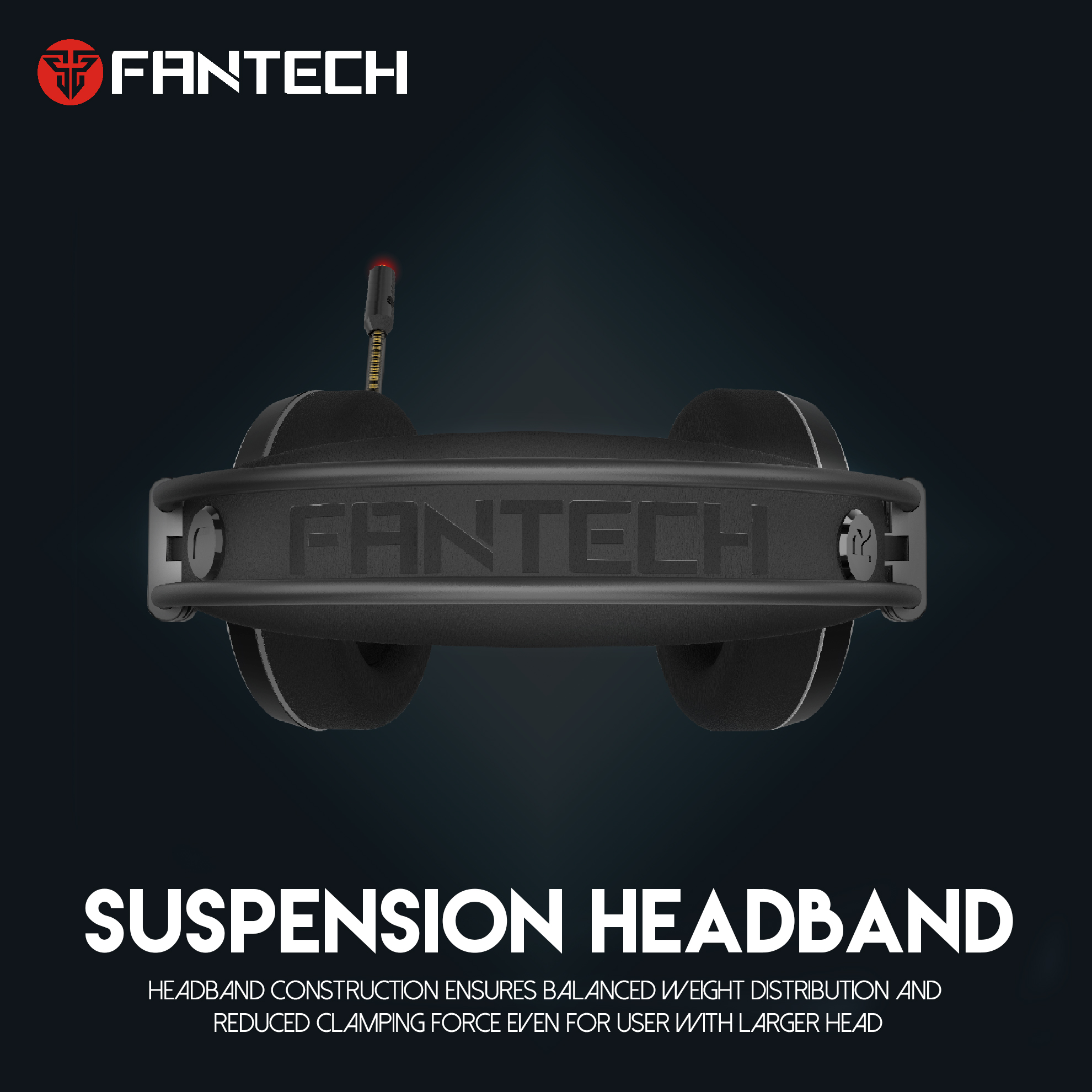 FANTECH – casque de jeu HG23, écouteurs 7.1 son stéréo, Microphone USB respirant, lumière rvb, pour PC portable