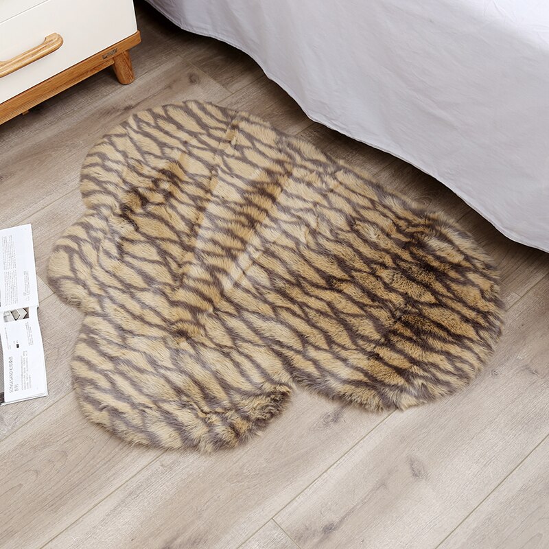 Alfombra suave mullida con forma de nube para decoración de sala de estar alfombra de piel sintética para habitación de niños alfombra de área peluda moderna mat 70x90cm: 9