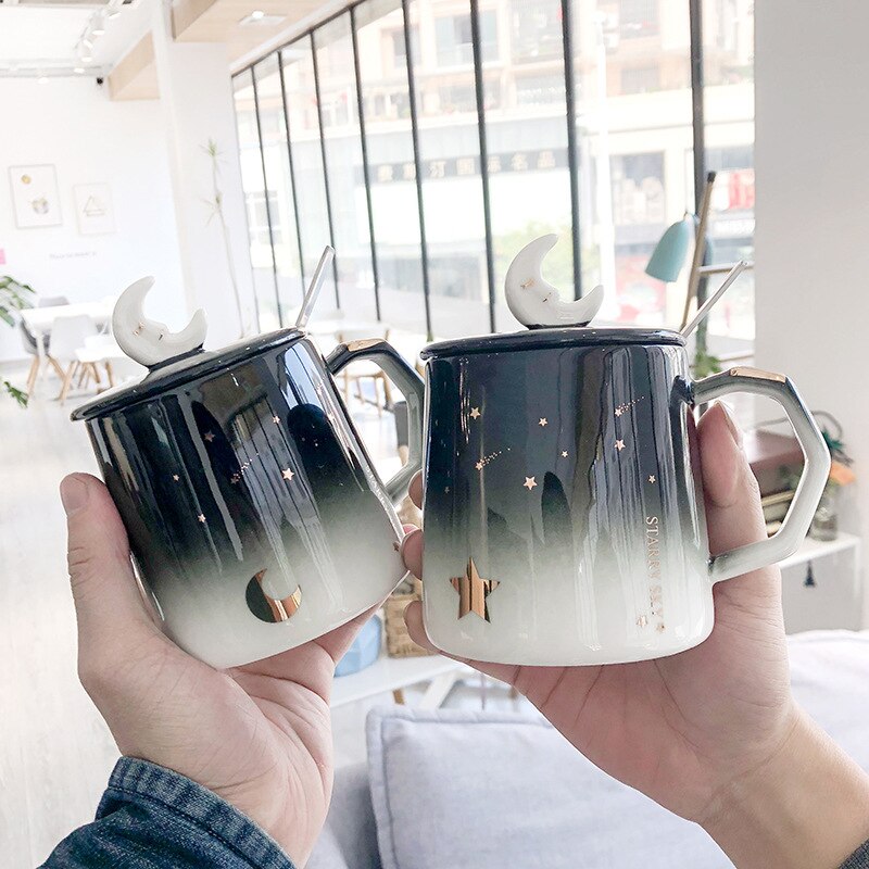 Licht Luxe Geschilderd Goud Keramische Mok, Koreaanse Stijl Roze Mokken, sakura Koffie Cup Creatieve Mokken Business Kantoor Cup Drinkware