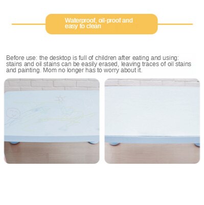LazyChild PVC Tablecloth Transparent Desk Cover Protector Matte Translucent Desk Pad Mat Student Children's Desks Chairs Pad Mat