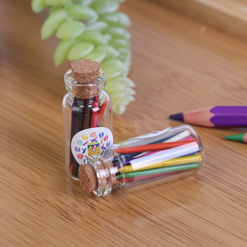 12 stuks/doos 1/6, 1/12 mini kleurpotloden briefpapier schattige beer potloden voor schoolmeisje jongen gekleurd