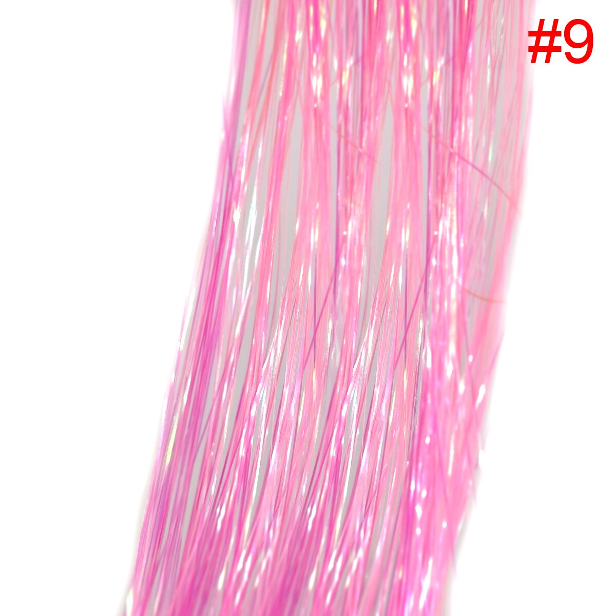 1PC Glitter Shiny Strands Hair Tinsel Dazzles Synthetic Hair Extensions Sparkle Women Accessories Threads For Hair Braids 90cm: 1pc color9