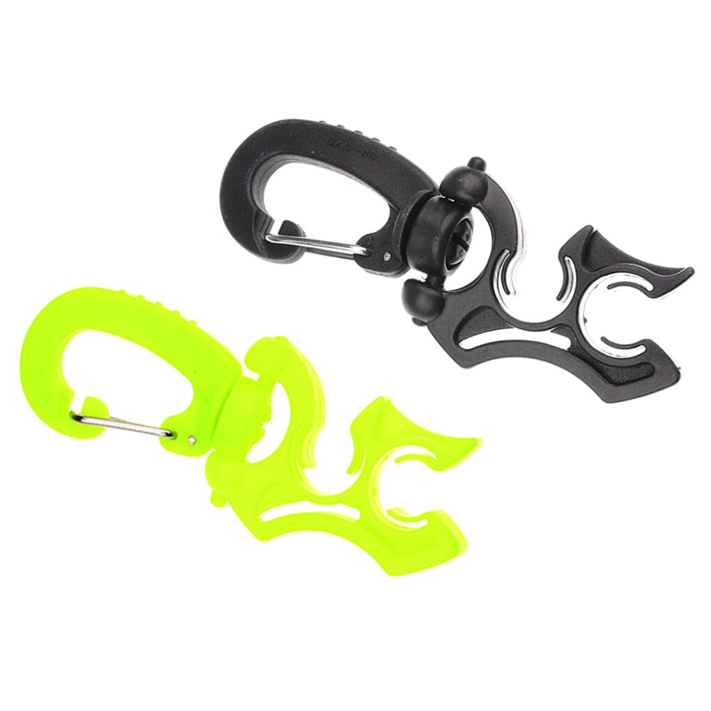 2 Stuks 3.9 &quot;X 1.4&quot; Dubbele Slang Protector Houder Met Swivel &amp; Vouwen Clip Voor Onderwater Duiken Bcd regulators Houder