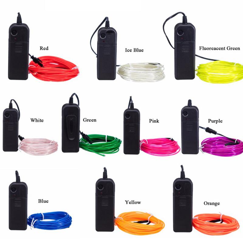 5/10M Led Neon Licht Flexibele Glow String Strip Light El Wire Rope Tube Tape Waterdichte Neon Lamp kamer Home Party Bruiloft Decor