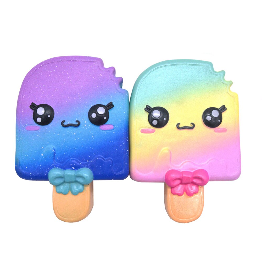 Leuke Kleurrijke Cartoon Ice Lolly Langzaam Stijgende Squeeze Decompressie Grappige Langzaam Stijgende Kids Adult Stress Relief Squeeze Speelgoed Gufts