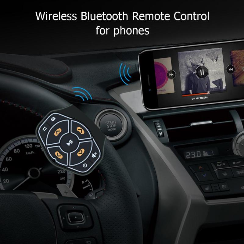 Draadloze Auto Stuurwiel Bluetooth 4.0 Afstandsbediening Voor Android Ios