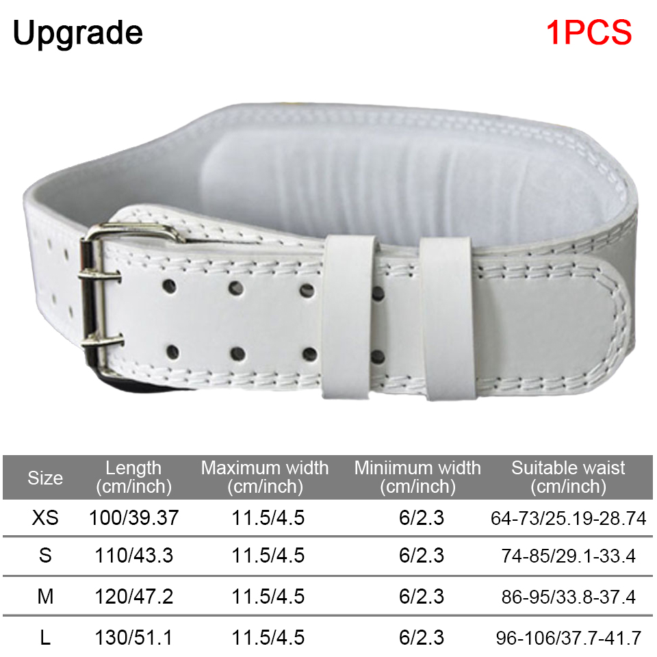 KoKossi Weightlifting Belt Gym Waist Belt Powerlifting Training Waist Protector Lumbar Protection Belt Barbell Fitness Gym Belt: A-Upgrade White / S