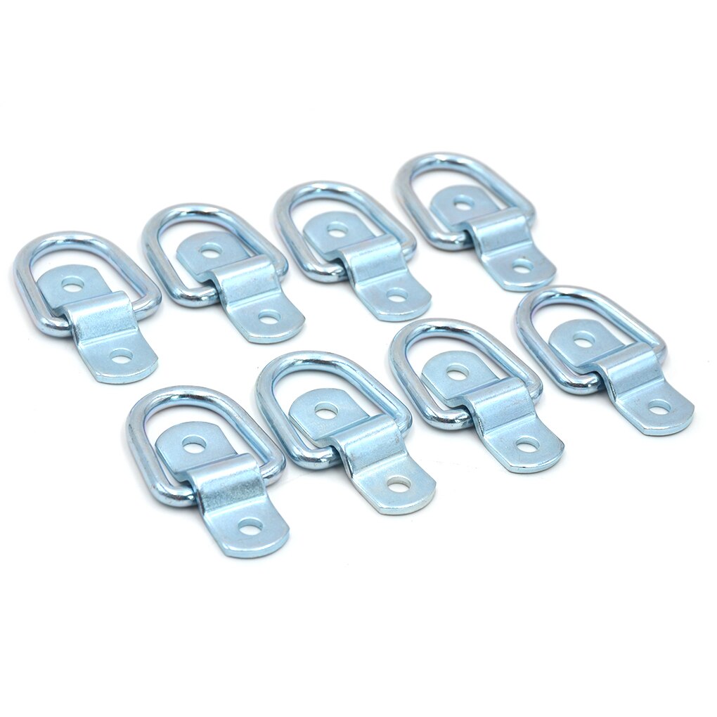 8 sztuk/zestaw metalowy pierścień mocujący hak wysokiej jakości ciężarówka z przyczepą łódź żelaza D kształt mocowania pierścienia