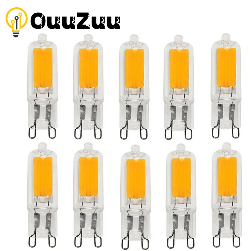 Bombilla LED G9 superbrillante, 7W, 9W, 12W, 15W, CA, CC, 12V, 220V, lámpara de cristal, luz de potencia constante, iluminación LED, bombillas G9 COB