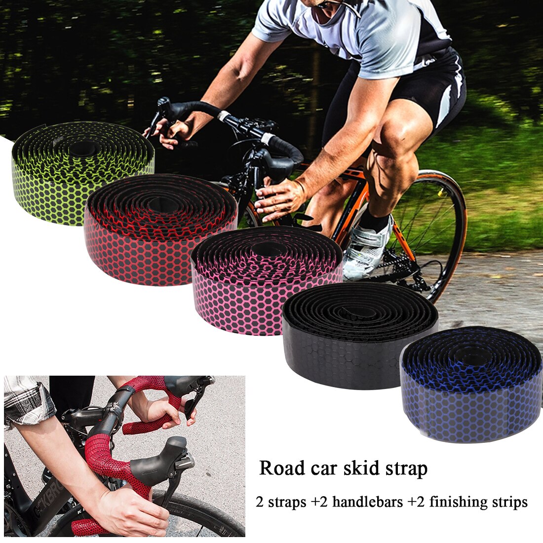 Bicycle Handlebar Tape Road Bike Tape Soft Breathing Bike Handlebar Tape Fixed Gear Belt