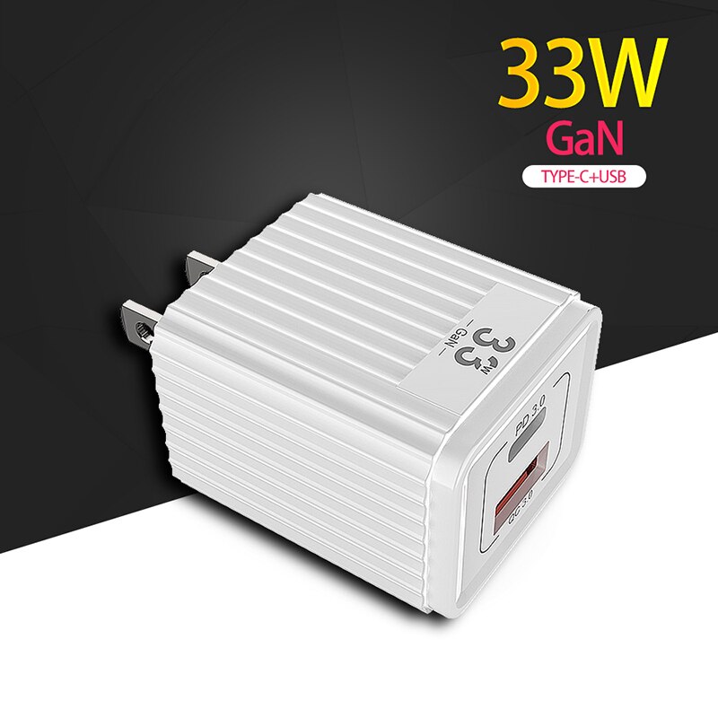 Utbvo 2- 33w port wall charger, usb-c  pd3.0/ pps /qc 3,0 30w/25w/20w/18w,qc3.0/ /afc for iphone 13/12/11, samsung, huawei, xiaomi