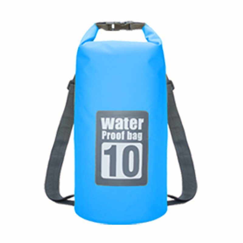5L/10L/15L/Wasserdichte Taschen Trockenen Tasche PVC Wasserdichte Rucksack Sport Tasche Rafting Schwimmen Rucksäcke Undurchlässig Trockenen tasche # ED: 10L Sky Blue