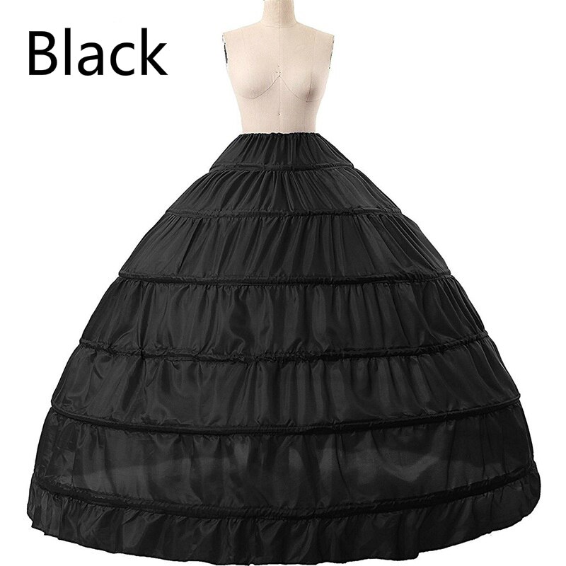 Ball Gown 6 Hoop Petticoat for Wedding Dresses Black Royal Blue Woman Puffy Crinoline 6 Hoop Crinoline Bridal Underskirt