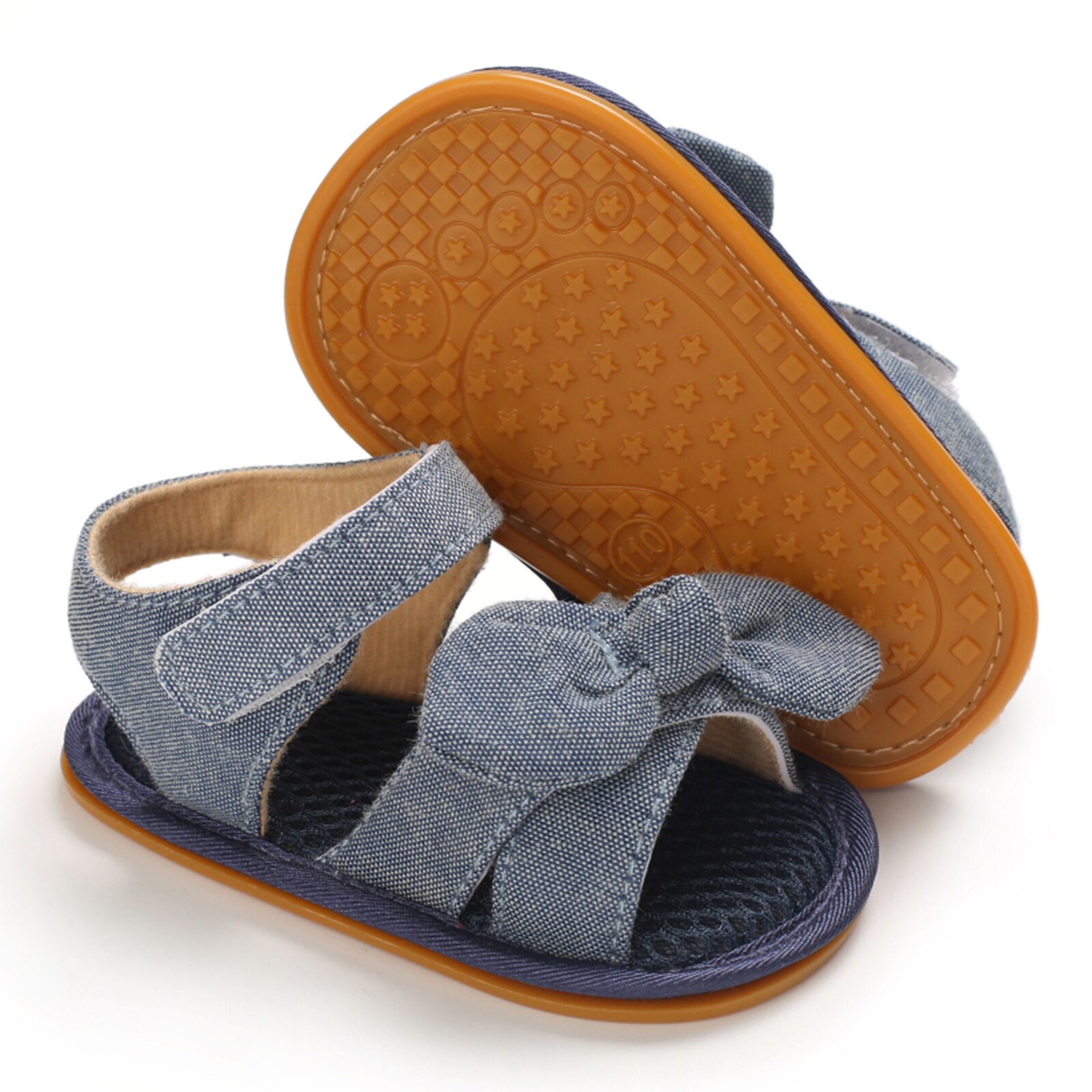 Baby Mädchen Sommer Bownot Sandalen Atmungsaktive Sanft Sohle Nicht-Unterhose Offene spitze Wohnungen Kleinkind Vor-Wanderer Baby Schuhe