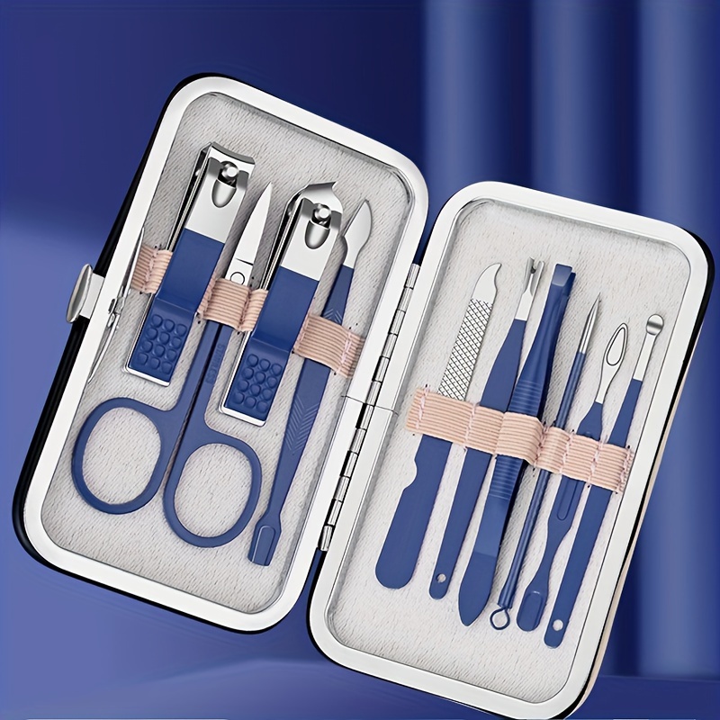Manicure Set Nagelknipper Pedicure Kit Roestvrijstalen Manicure Kit, Professionele Verzorgingssets, Nagelverzorgingstools Met Reis Ca: Licht Groen