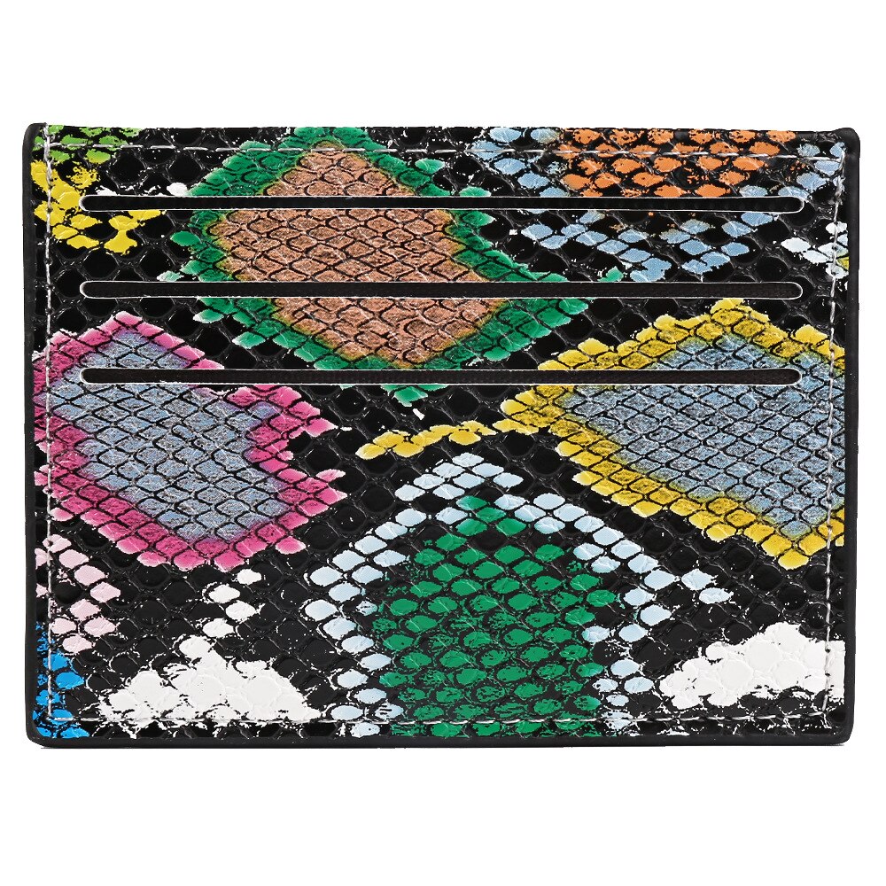 Serpentine Mini port-carte femmes petits portefeuilles en cuir PU nouvelle porte-monnaie peau de serpent dames femme tendance concepteur: Colorful