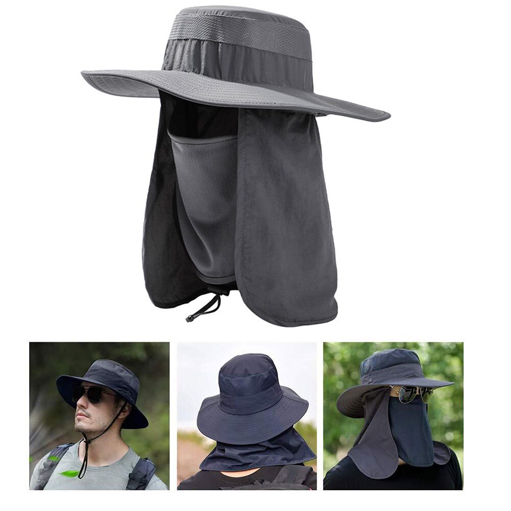 Chapeau de Protection contre le soleil pour hommes, casquette de Protection contre les UV pour le visage et le cou, pour Sport en plein air, randonnée, pêche