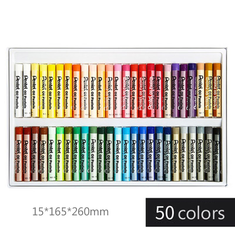 Pentel Oil Painting Stick 12/16/25/36/50 Colors Washable Painting Art Painting Color Pen Set PHN Non-dirty Hands Easy to Colour: 50color