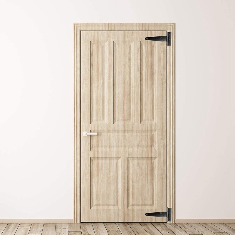 8 PCS T-Strap Hinges Heavy Duty Gate Hinges Metal Tee Hinges with Screws Barn Gates Supplies (Black,4 Inch)