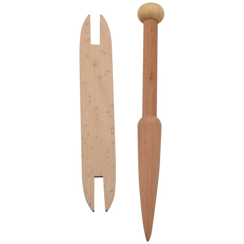 ! 2Pcs Well Sanded Beech Wood Shuttle Knitting Wea... – Grandado