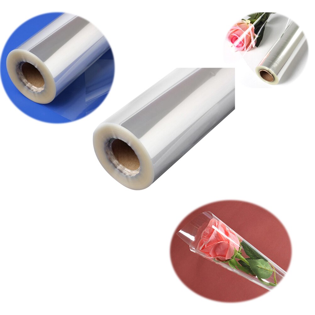 1 Roll Cellophane Long Transparent Durable Clear Wrapping for Flower Crafts Supplies Bouquet