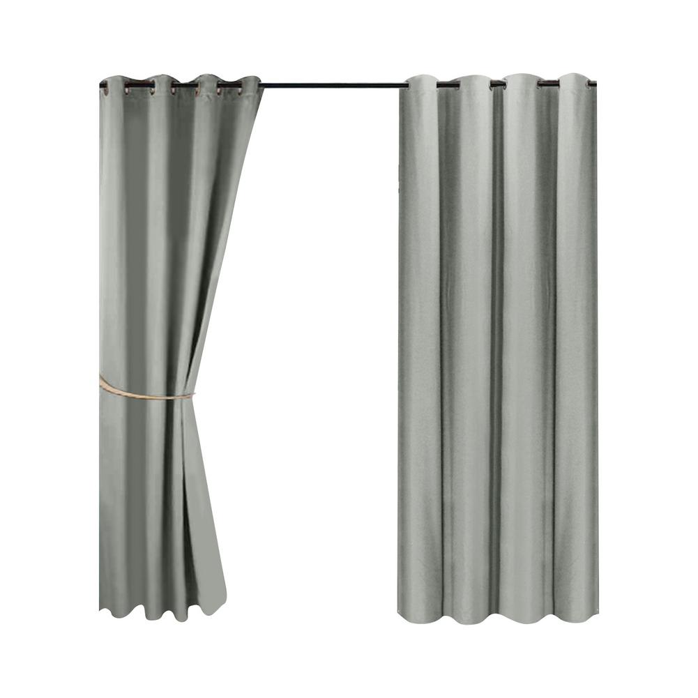 Outdoor Curtains For Patio Rustproof Grommet Top Waterproof Window Curtain Drapes For Porch,Pergola,Cabana,Gazebo 134x210cm: Light Grey