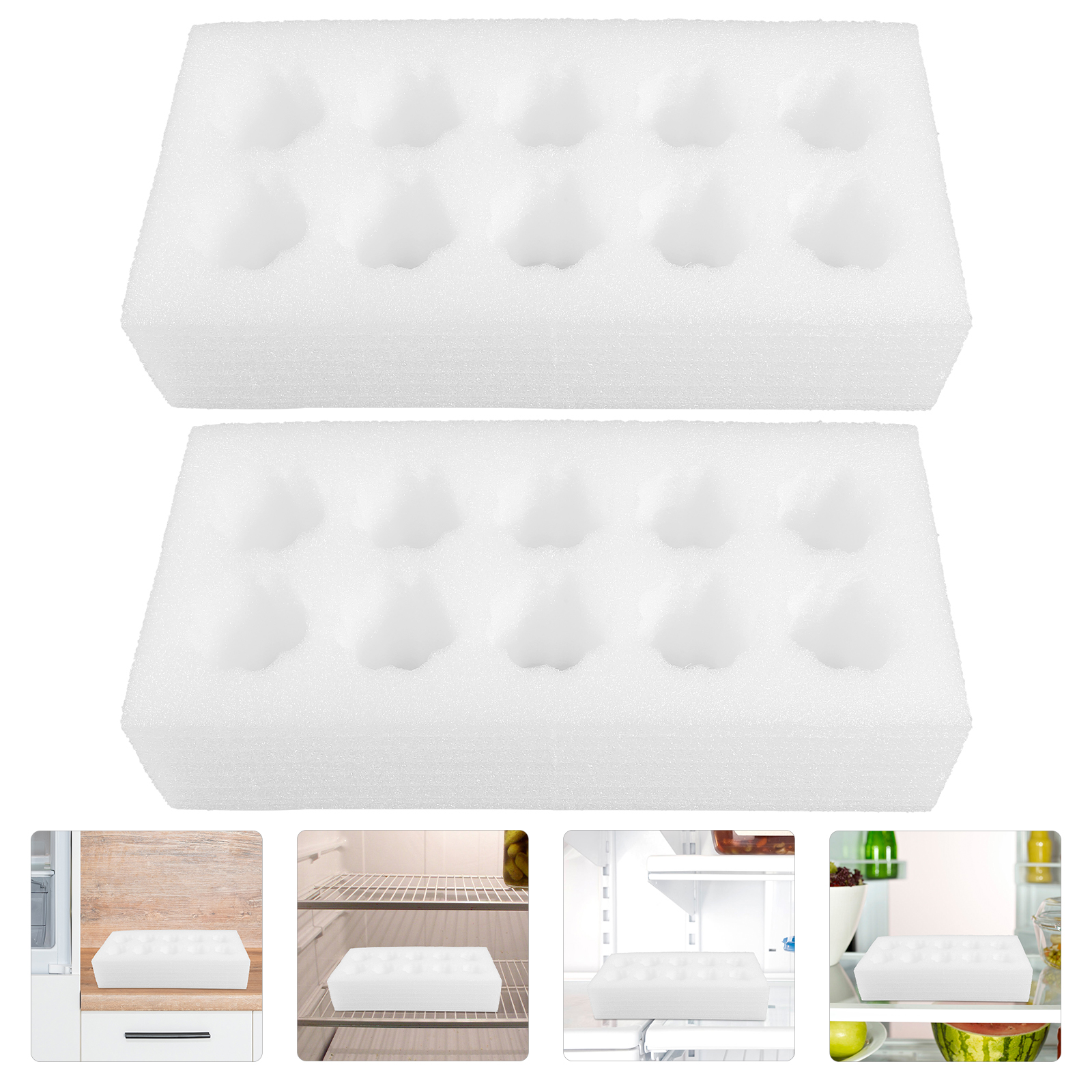 Plateau de incassable, 6 pièces, réutilisable, 10 grilles, support de conteneur de stockage blanc, plateau de transport en mousse de protection