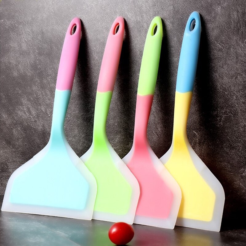 Rascador de cocina antiadherente, pala ancha de silicona, para carne, huevo, Pizza, espátulas, utensilios de cocina para el hogar