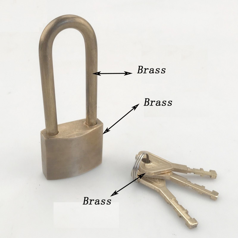 Solid Brass Padlock Multifunctional Door Lock Safety Waterproof Antirust Never Rust Security Outdoor Pure Copper Lock