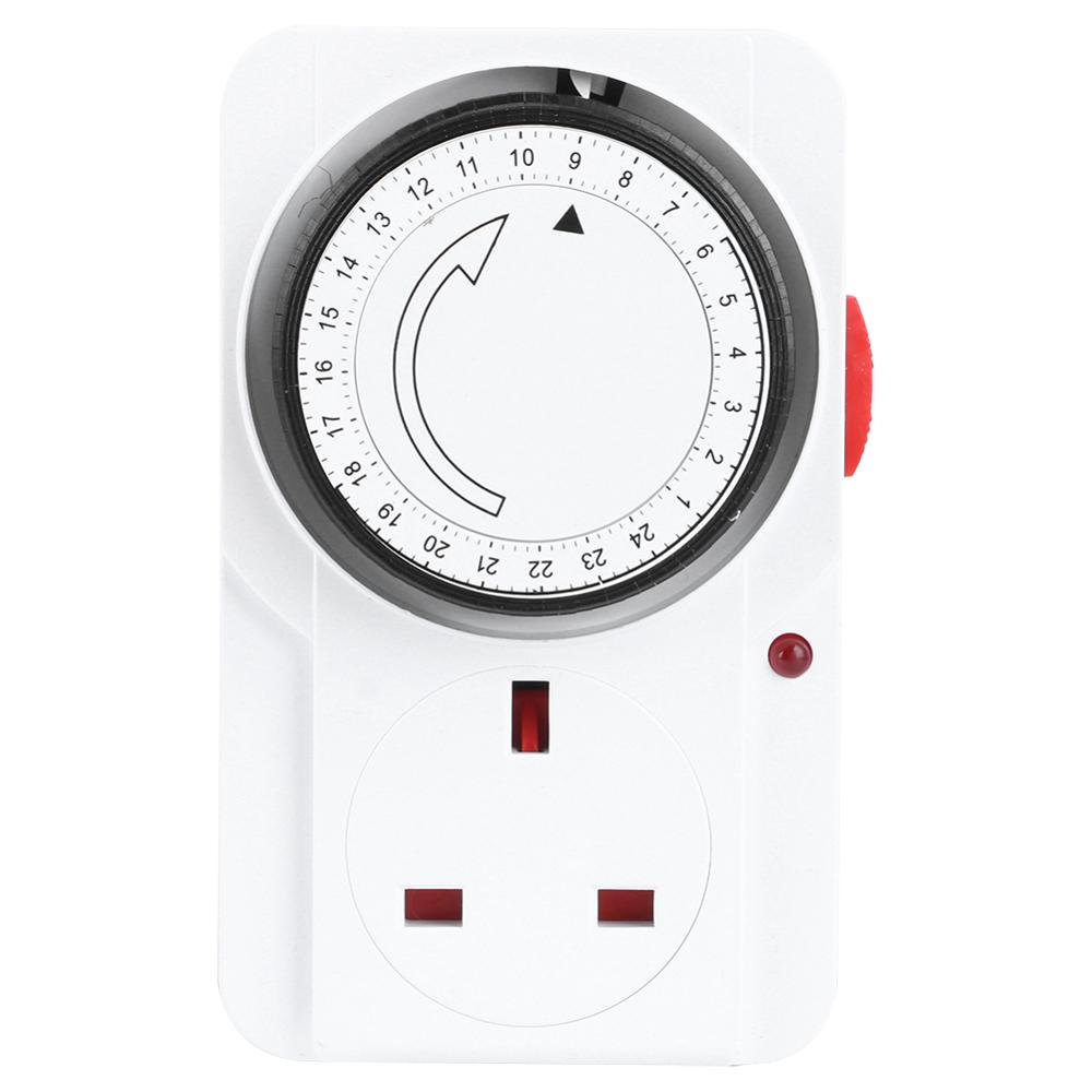 Programmable Timer Socket Weekly Programmable Indoor Mechanical 24 Hour Plug-In Outlet Timer EU/US/UK Plug