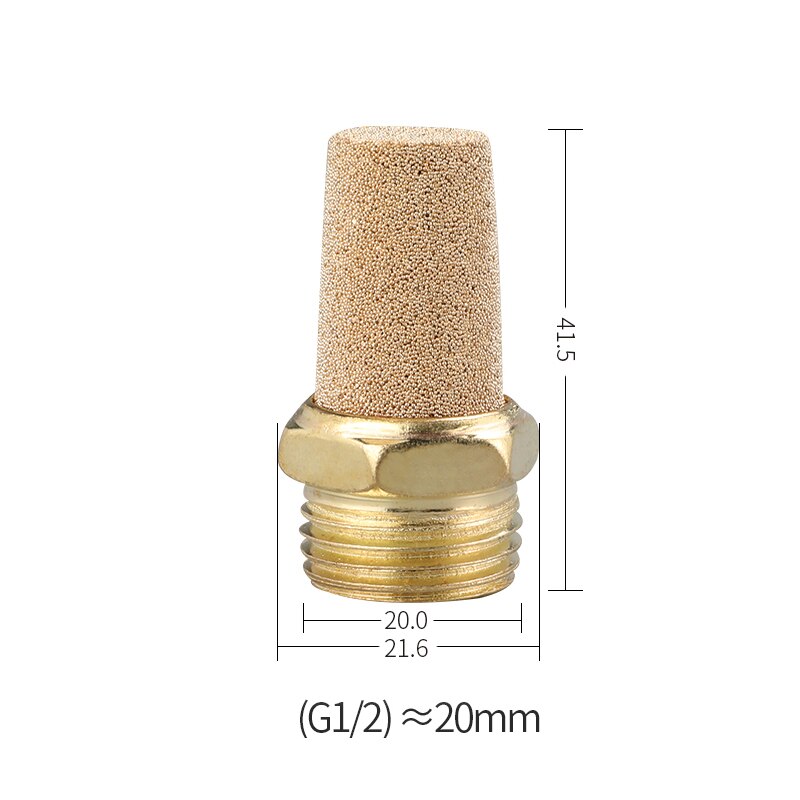 Pneumaattinen messinki pakoputken äänenvaimennin bsl  m5 1/8 " 1/4 " 3/8 " 1/2 " äänenvaimentimet asennus melun suodatin vaimennusliitin kupari: B -4