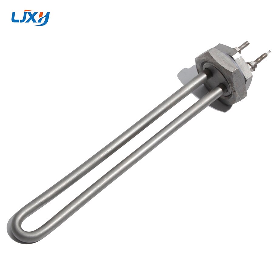 Ljxh 1 tommer bsp lavspænding  dc 12v/24v/48v solvandsvarmelegeme varmeelement med møtrik 200mm længde 300w/600w 304 sus