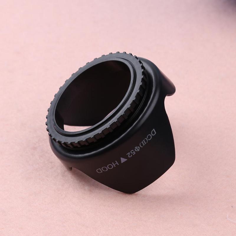 Screw Mount Flower Shape Camera Lens Hood Universal for 52mm Camera Lens
