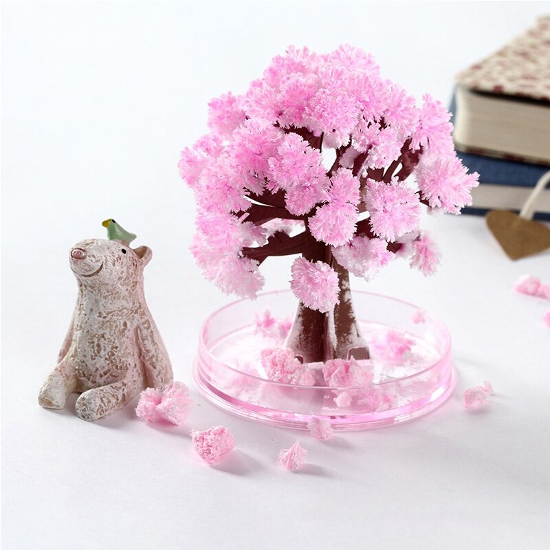 Magic Kunstmatige Sakura Bomen Decoratieve Groeiende Diy Papier Boom Baby Speelgoed Bloem Boom Home Decor