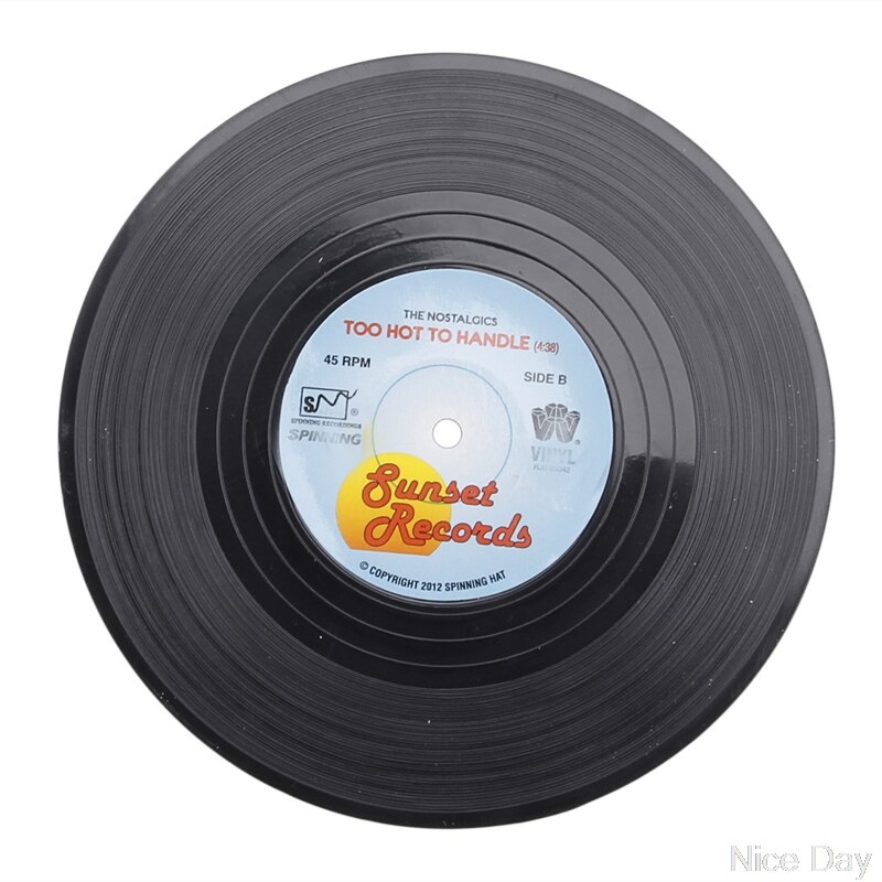 Retro skid mat holder vinyl cd album record 6 stk  a21 20