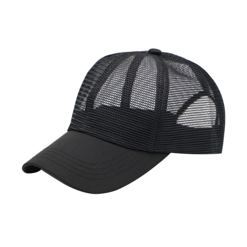 Spring and Summer Fresh Candy Color Baseball Net Cap Multicolor: Black