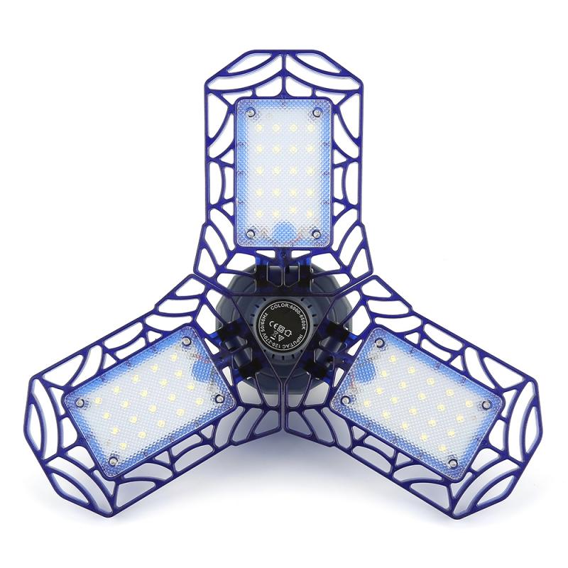 1Pcs 360 Degrees LED Garage Light Indoor Deformable Ceiling Lamp Garage Workshop Football Field High Bay Light: 01 / 60w