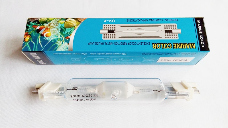 Marine farve 250w 10k 14k 20k hqi  fc2 base dobbelt endet metalhalogen pære koral levende stenrev koralfisk akvarium