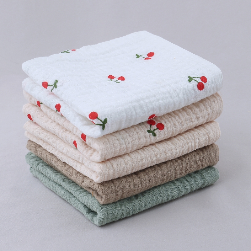 5 Pcs/set Soft Cotton Baby Face Towel Bath Towel Absorbent Gauze Newborn Burp Cloths Kids Washcloth Handkerchief Feeding Towel