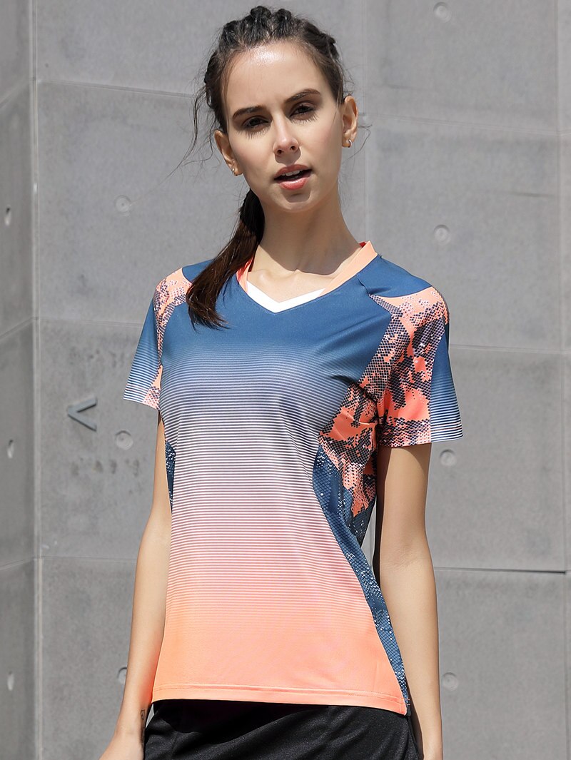 Running Sport Outdoor Quick Dry Breathable Badminton Shirt,Women/Men Table Tennis Team Game Custom T Shirts: W1026 Women / L
