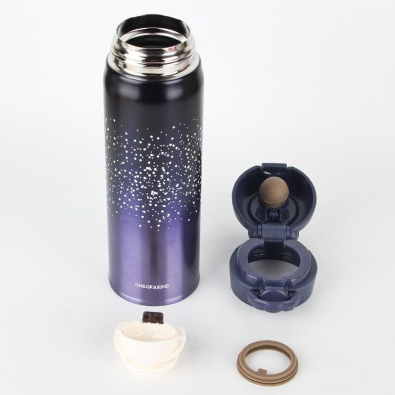 ! Termo de 500ml, taza de de botella, termo de café, té, leche, Taza de Viaje, termo de doble pared de acero inoxidable, frascos de vacío, , termo taza