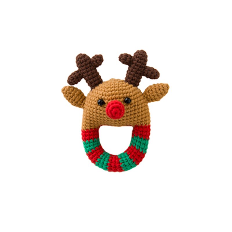 1pc Baby Teether bezpieczne drewniane zabawki mobilne wózek szopka pierścień DIY szydełka grzechotka bransoletka gryzak zestaw produkt dla dzieci nie finishe: Zielone światło