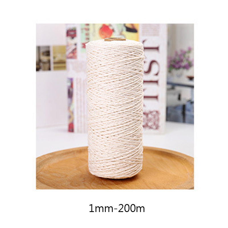 1/2/3/4/5/6mm cordon de coton corde corde coton naturel macramé cordons ficelle tressée tissé artisanat décor à la maison bricolage matériel de tricot