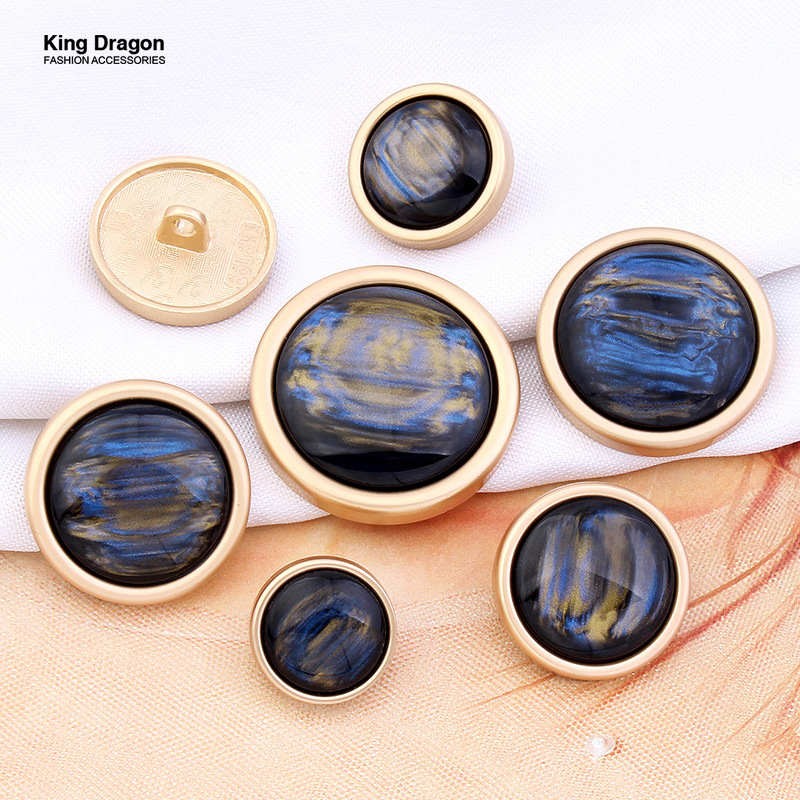 Metal Gold Cat Eye Suit Buttons For Clothes 6PCS 15MM-28MM Needlework Sewing: 10# / black