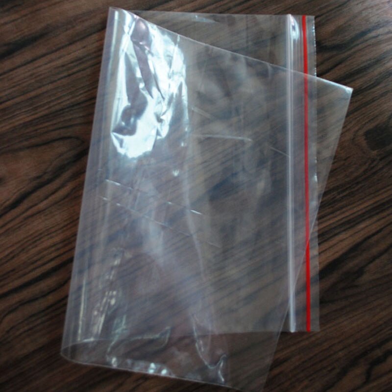Self-sealing transparent sealed bag size plastic sealed food packaging sample storage storage fresh snacks grocery bag 100PCS