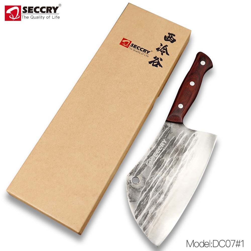 SECCRY Wykonany ręcznie kute 8Cr14Mov stali nóż kuchenny tasak nóż nóż rzeźnicki szef kuchni nóż robić krojenia noże robić cięcia kości DC07: DC07-1