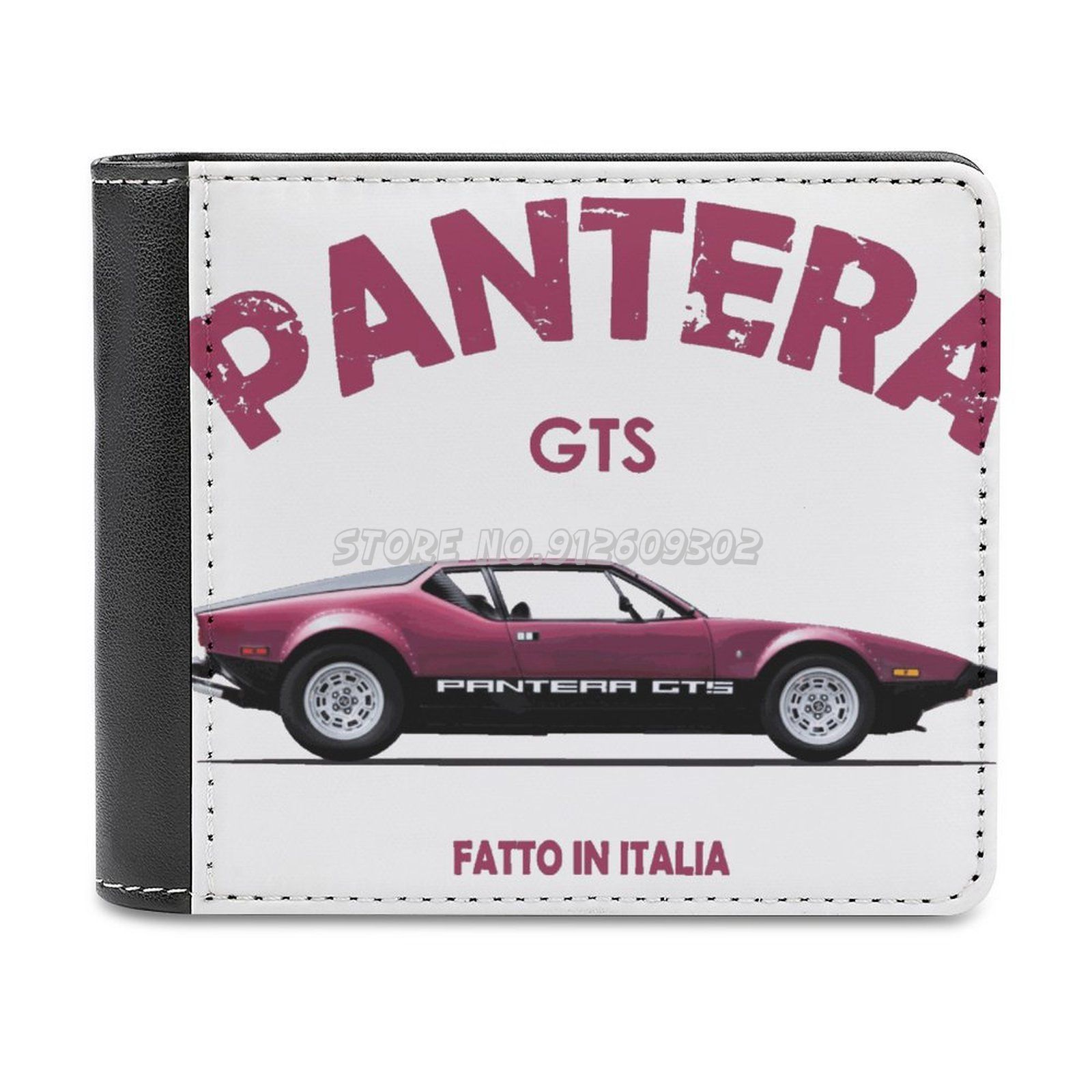 das 1974 Pantera GTS Männer&#39;s Brieftasche Leder Brieftasche Luxus Brieftasche Karte Brieftasche männlich Detomaso Pantera Detomaso 1974 Detomaso Pantera: Ursprünglich Titel