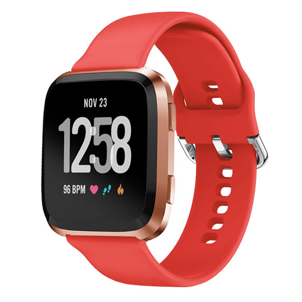 Zachte Sillicone Horloge Band Voor Fitbit Versa/Versa 2 Polsband Vervanging Horloge Band Voor Fitbit Versa 2 Accessoires: Red / For Versa 1 S Size
